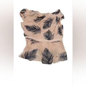 Byron Lars Womens On a Wing Anthropologie Draped Buttoned Top Sz 4